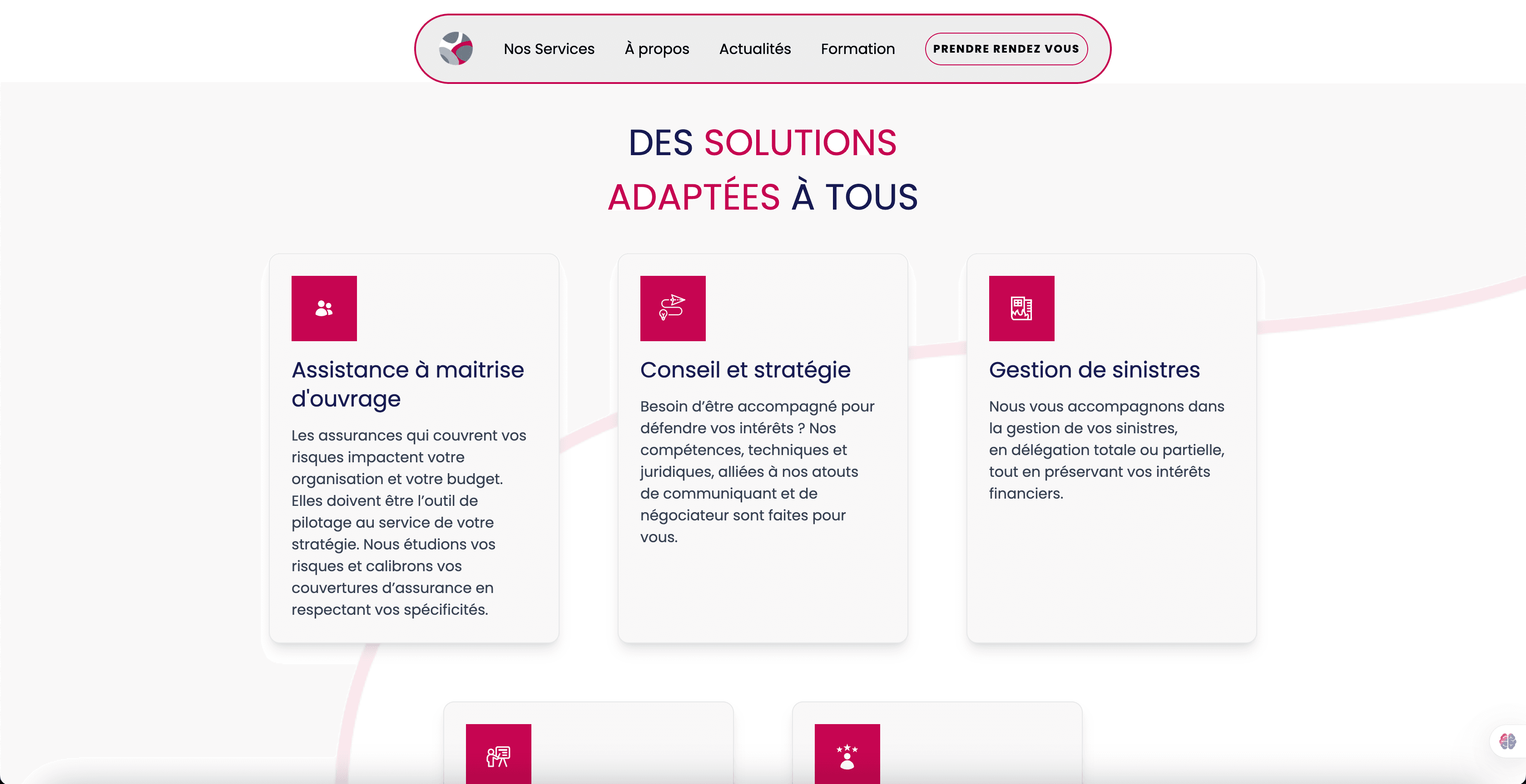 Section solutions adaptées à tous