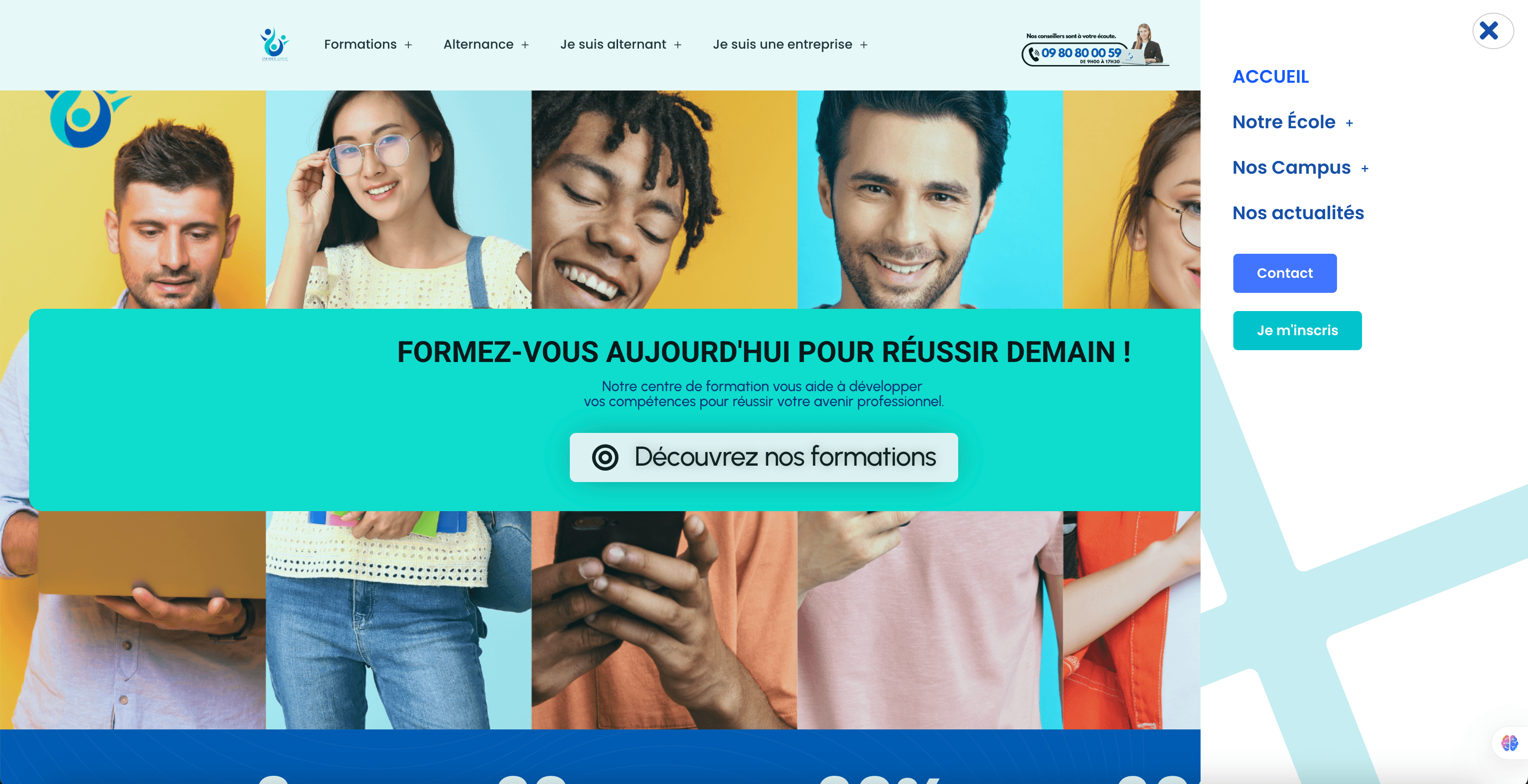 Menu mobile et navigation complète
